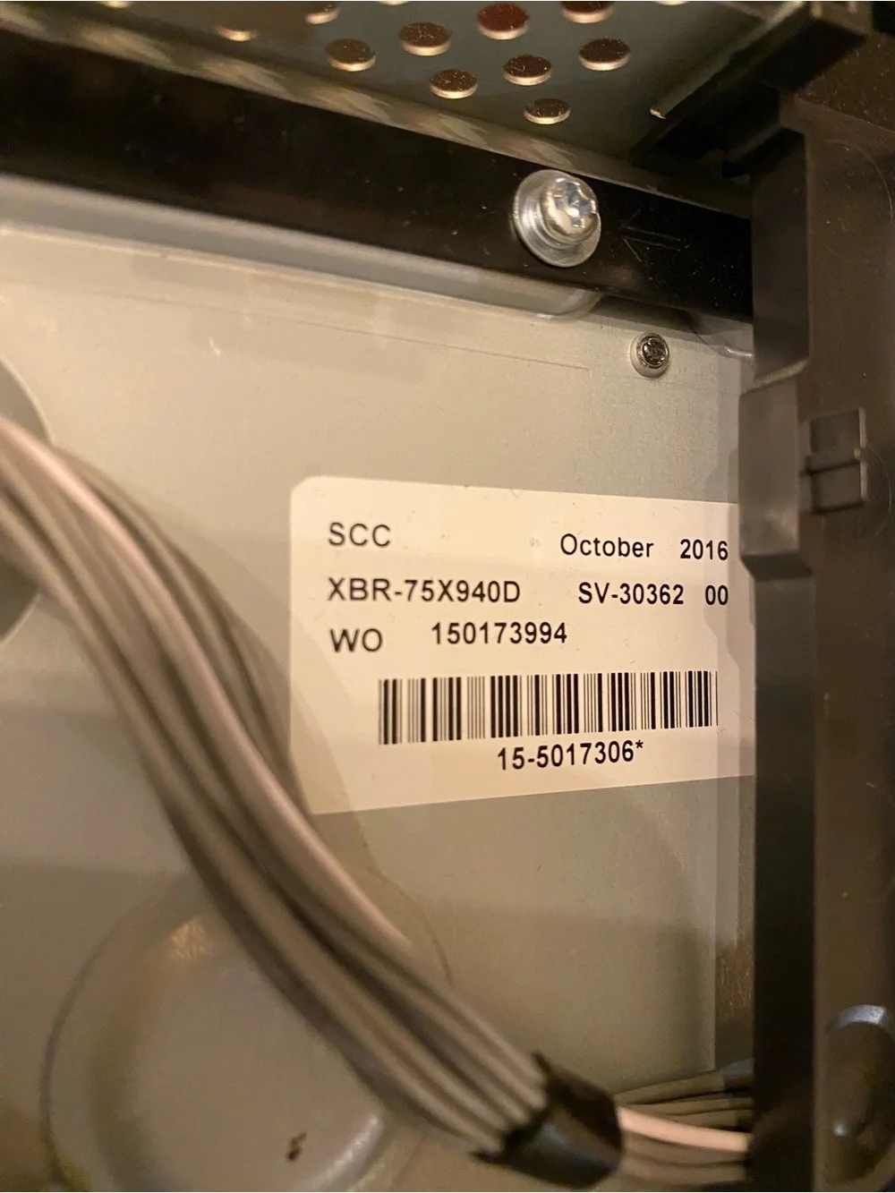 Sony XBR-75X940D Main Board BM1 A-2115-078-A